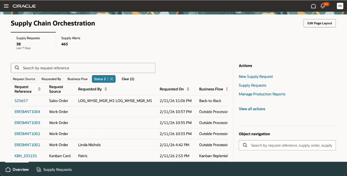 Supply Chain Orchestration Landing Page