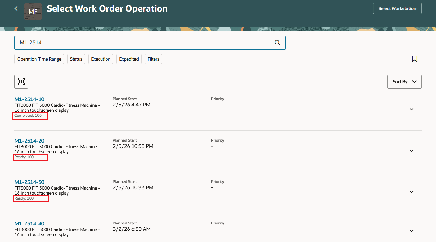Work Order Operations