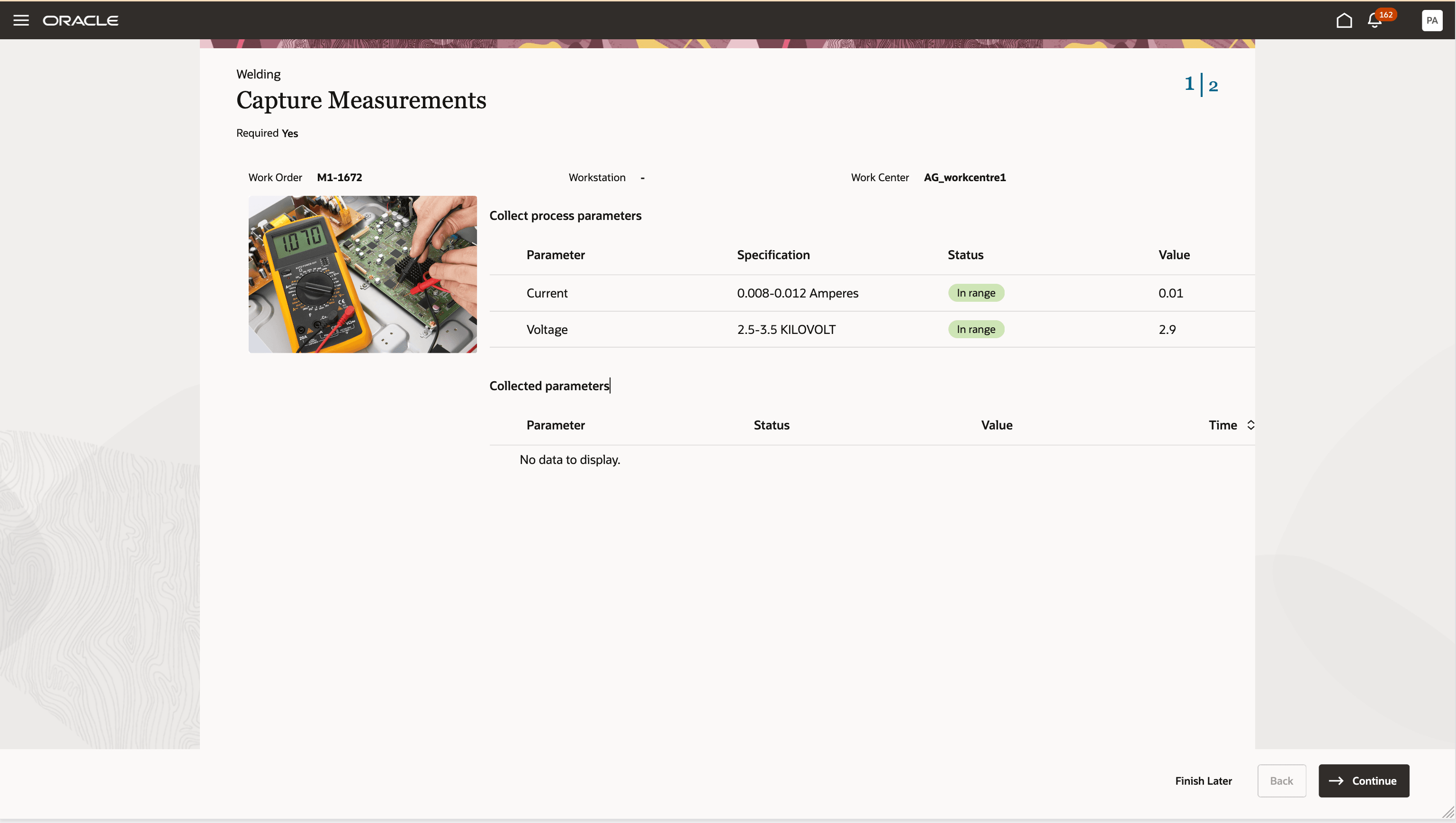 Collect Production Parameter Data Manually Using Digital Work Instructions