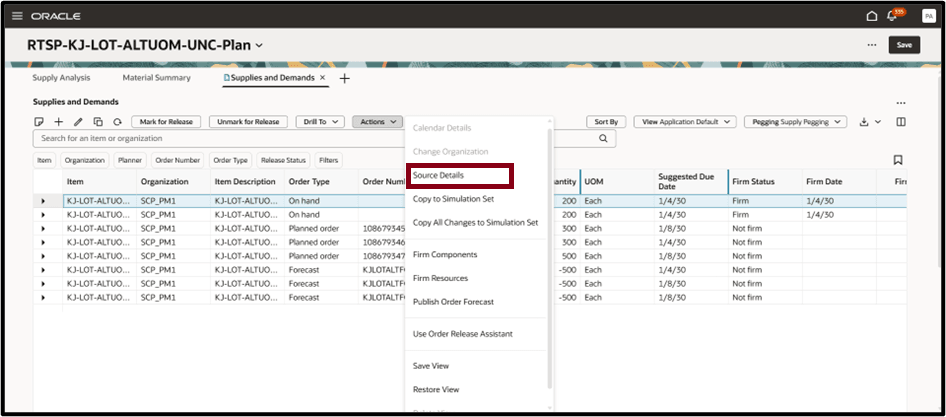 Source Details Option