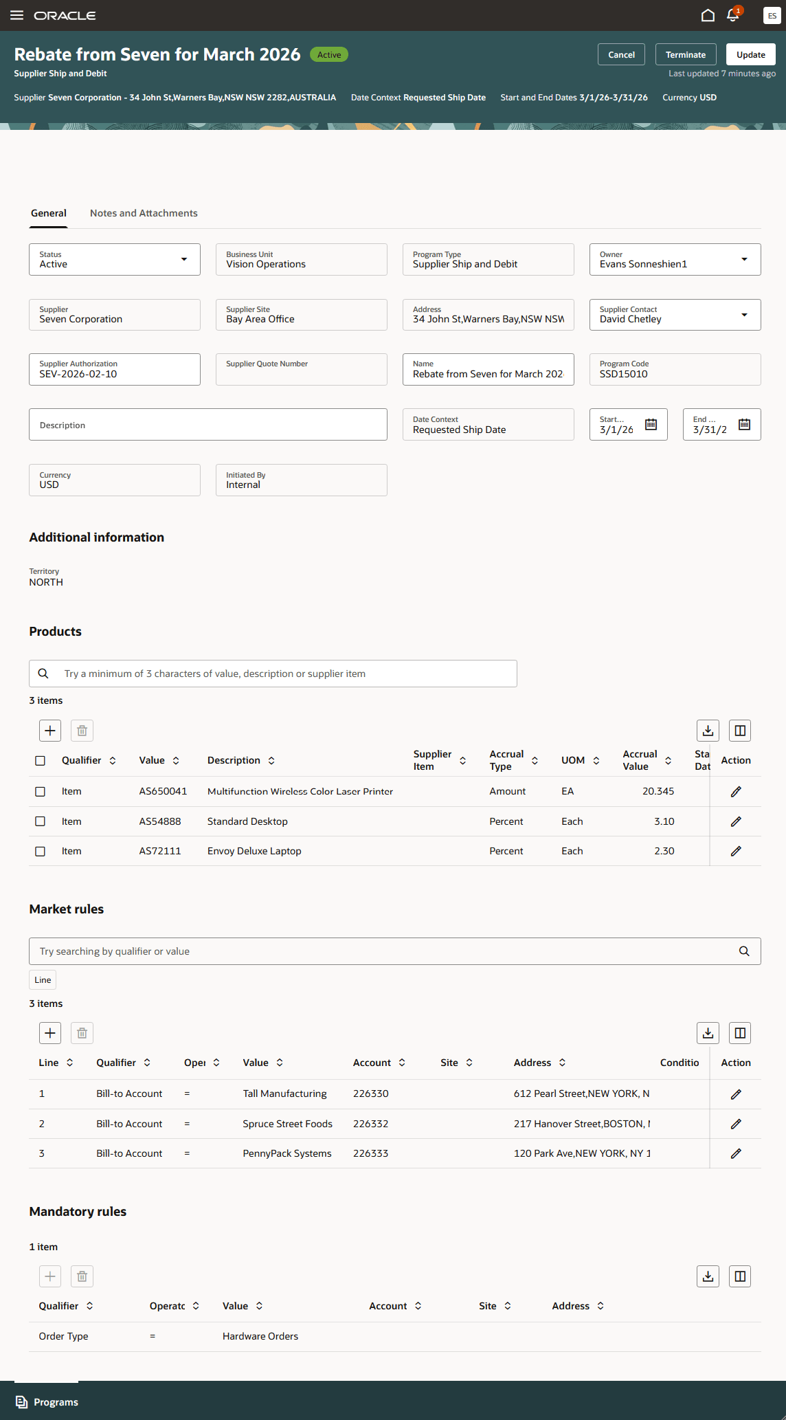 Supplier Ship and Debit Program