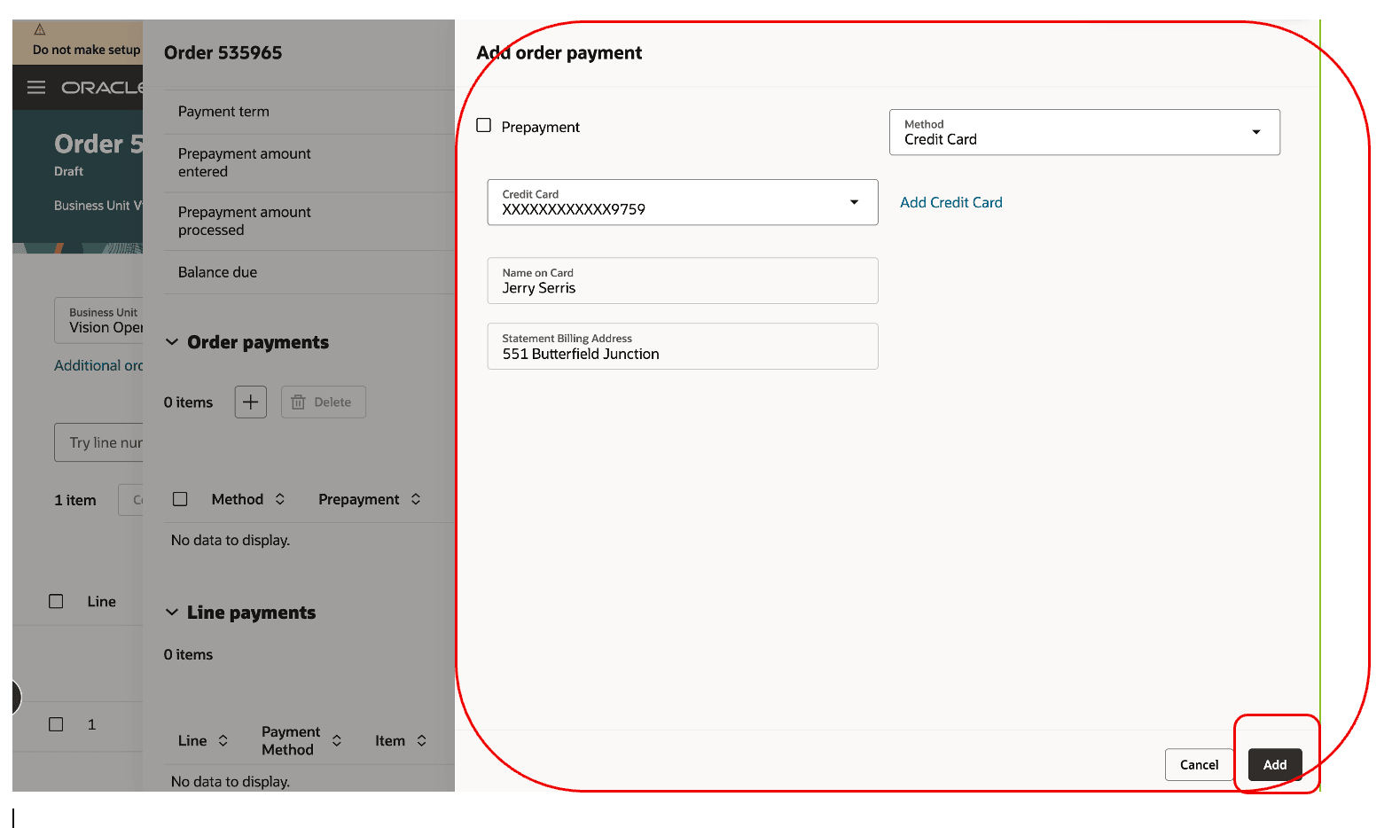 Default Primary Card