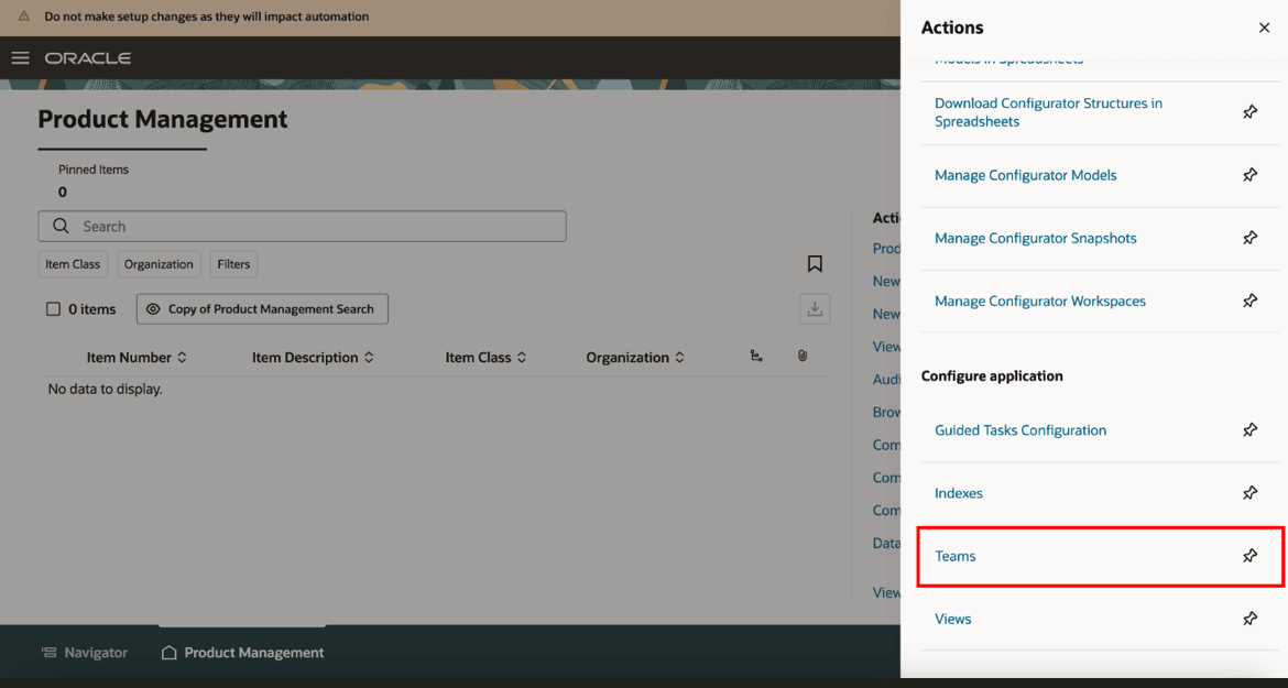 Link for Teams on Product Management Landing Page