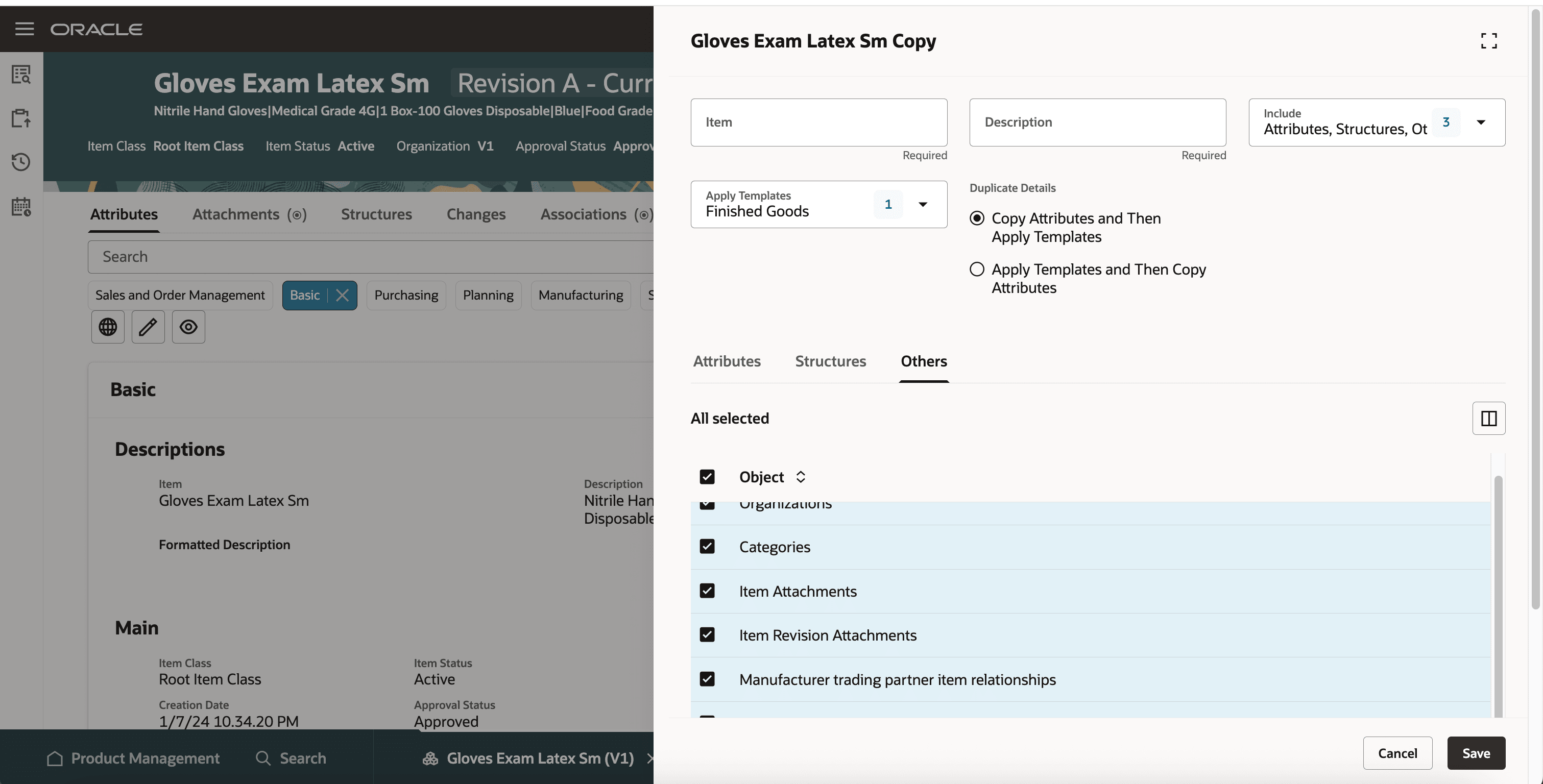 Entities Available for Copy