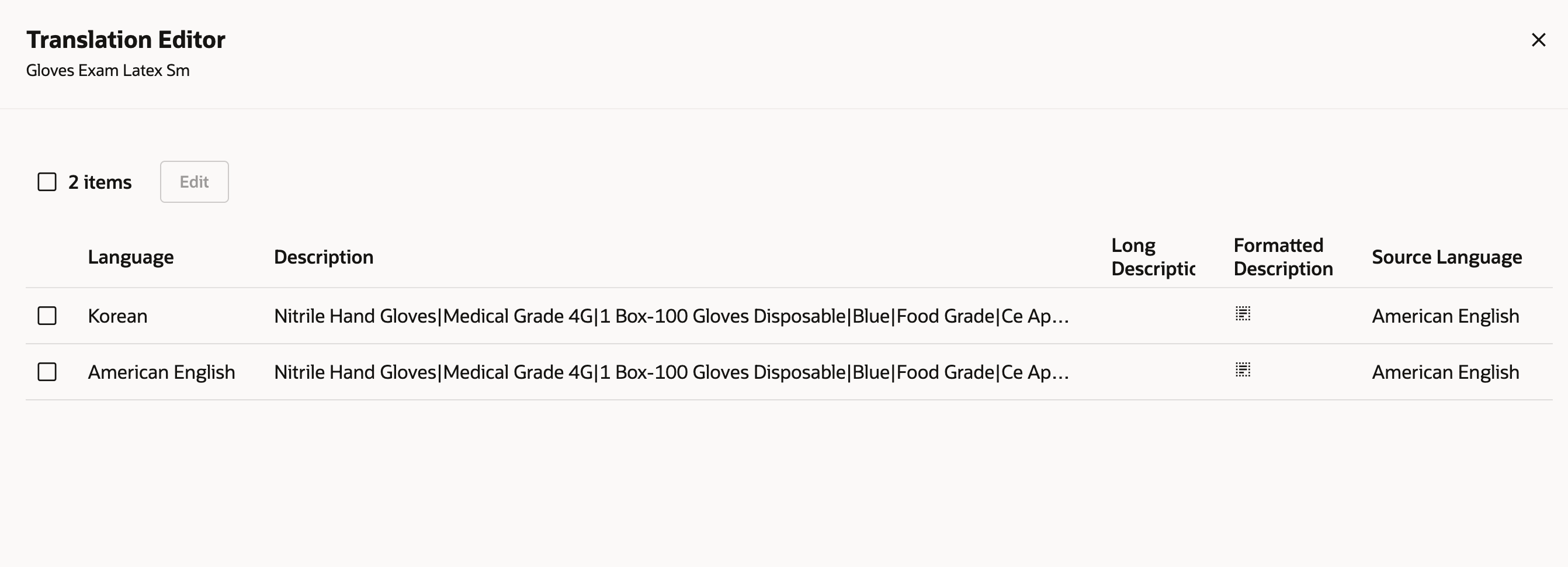 Translation Editor Drawer Panel