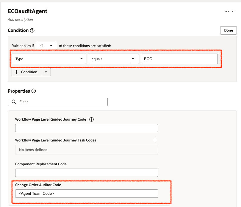 Caption: Enable Audit Change Order Action Using Business Rules in Visual Builder