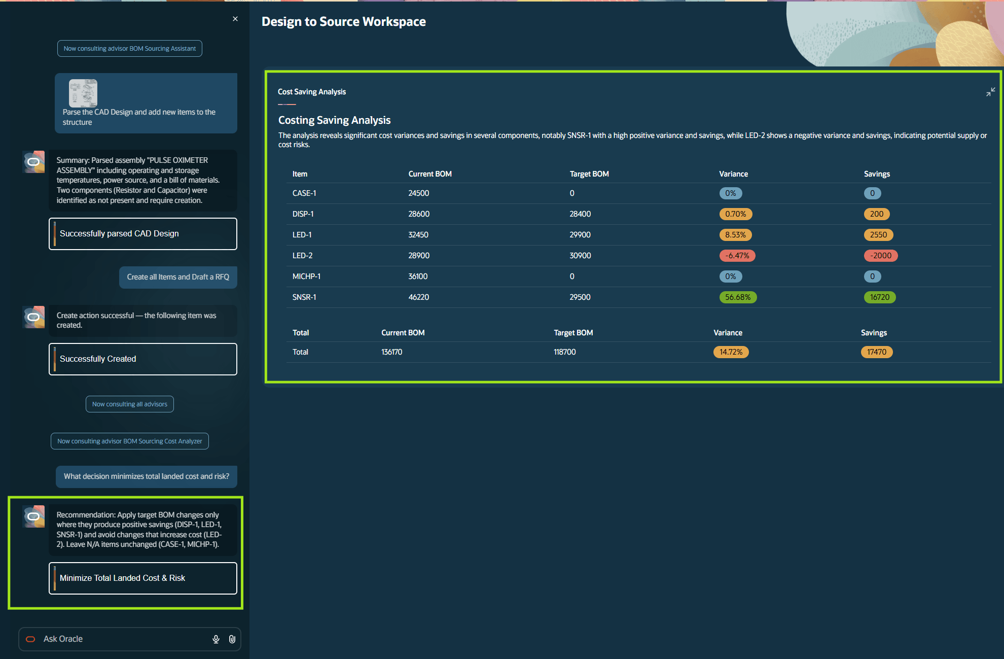 App answering questions related to cost savings