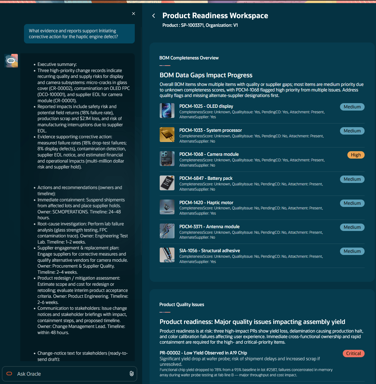 Interactive chat with the app