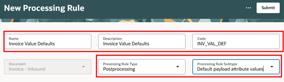 Add a new Processing Rule