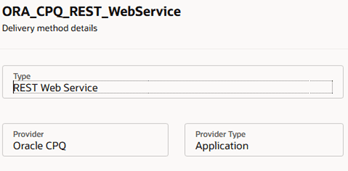Oracle CPQ Delivery Method