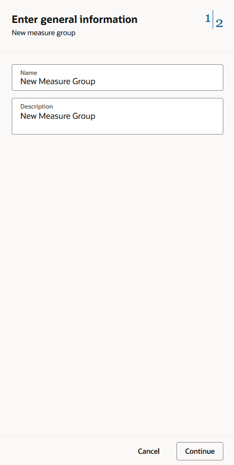 Enter General Information Step in Guided Process