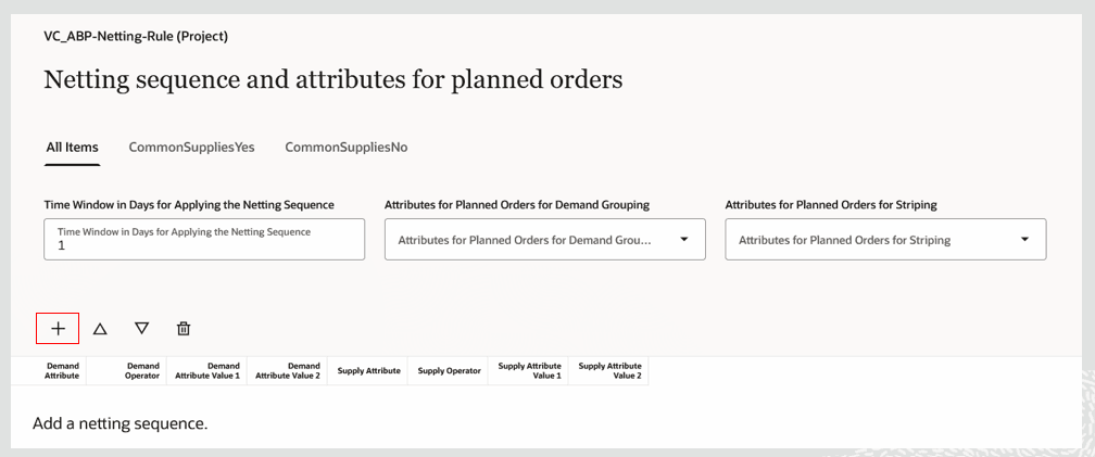 Create Netting Sequence
