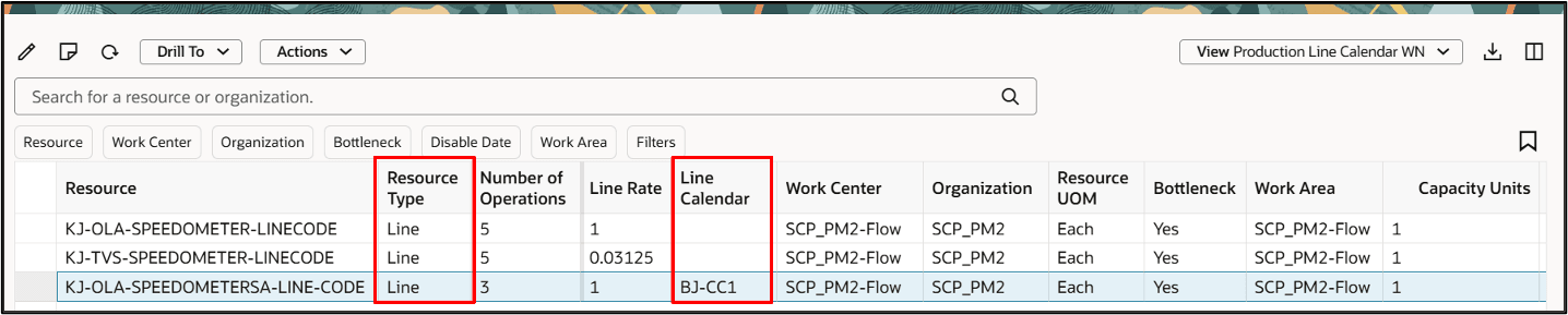 Line Calendar Column on Resources Page