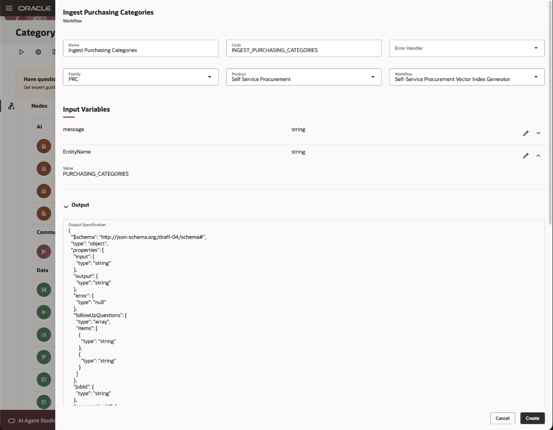 Enter Details of the Workflow Node