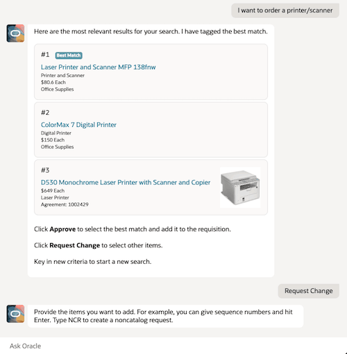 Creating a noncatalog request