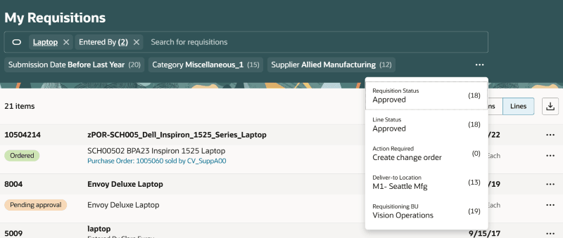Filter Counts Display for all Matching Filters