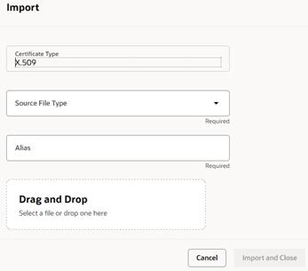Import Certificate