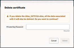 Delete Private Key
