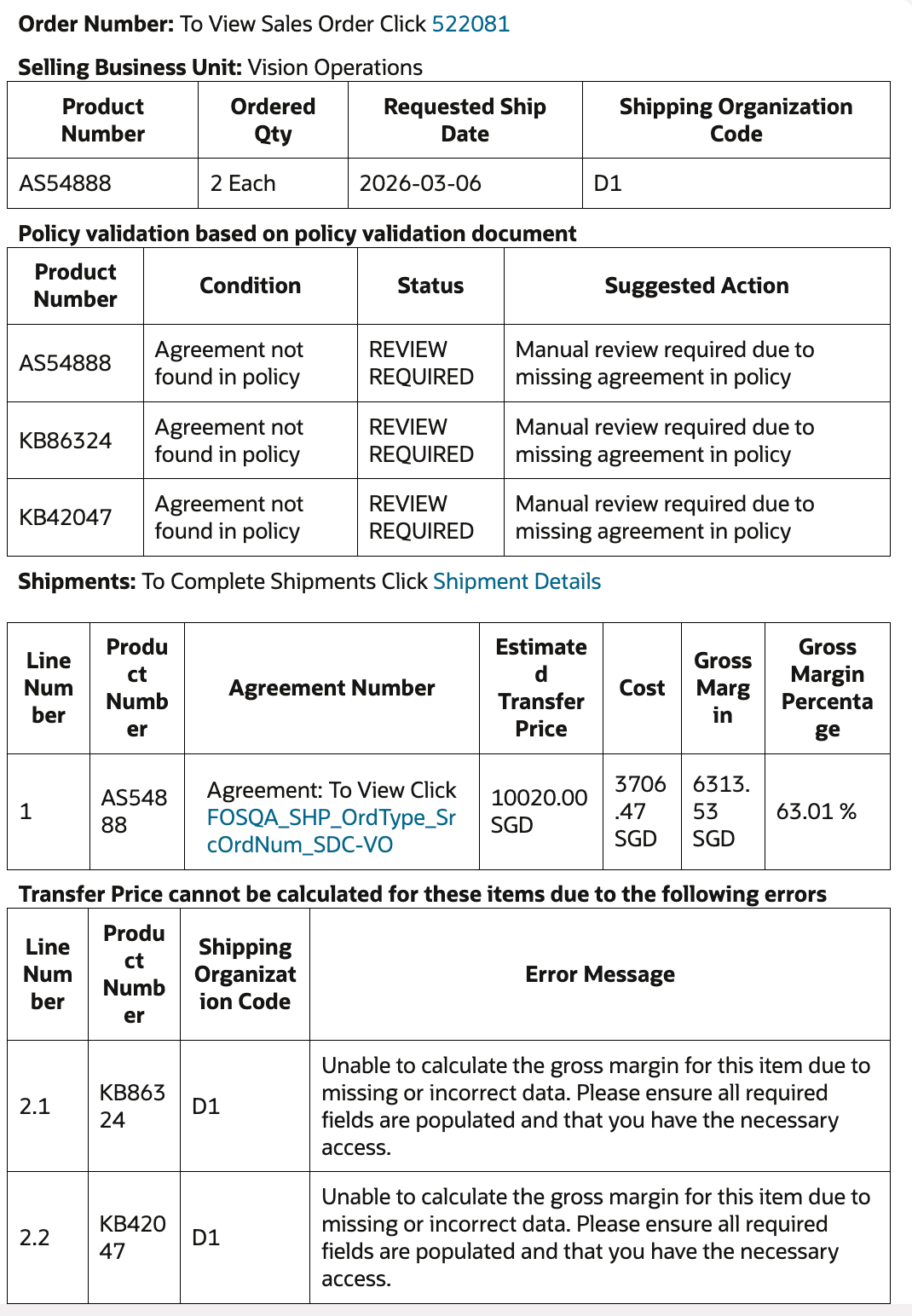 Email Template on Completion of Transfer Price Estimate