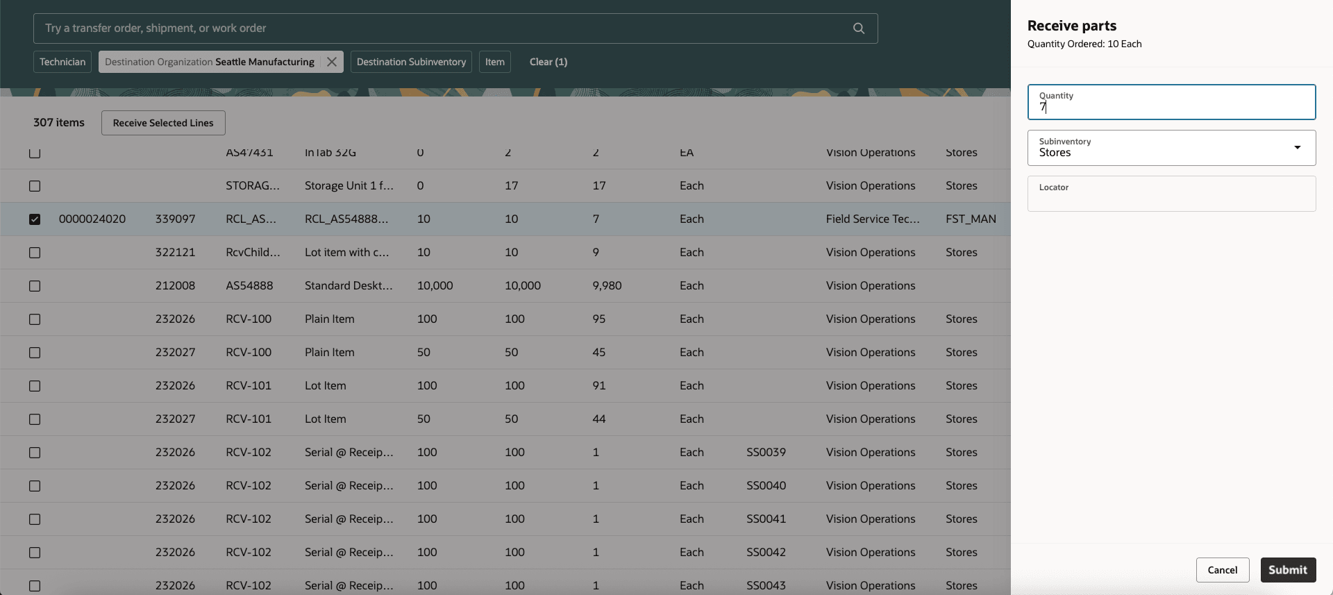 Row Level Action for Plain Item
