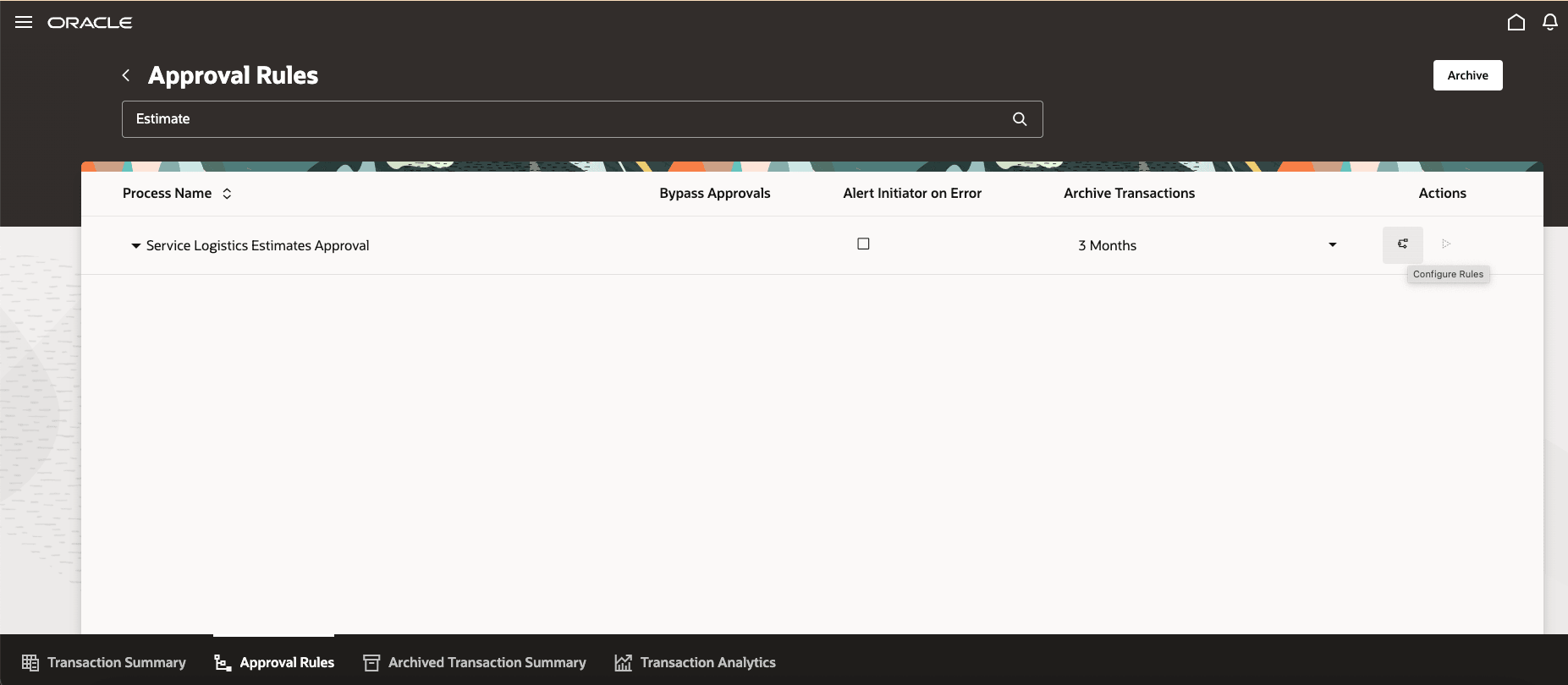 HCM Workflow for Service Logistics Estimates Approval