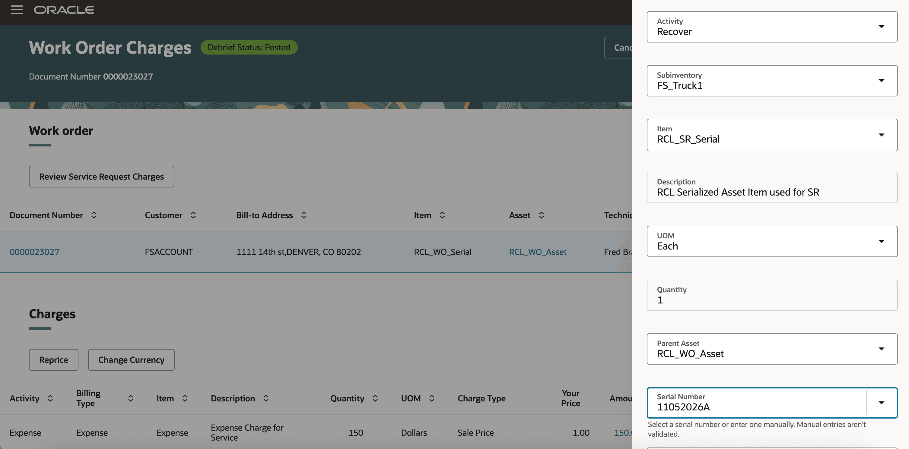 Recover Serial Tracked Item