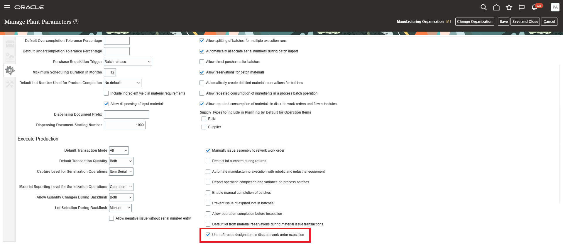 Enabling the Plant Parameter
