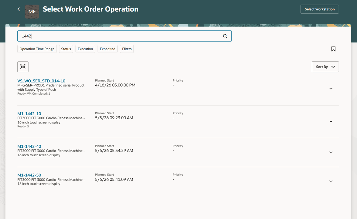 Workstation less reporting in production execution