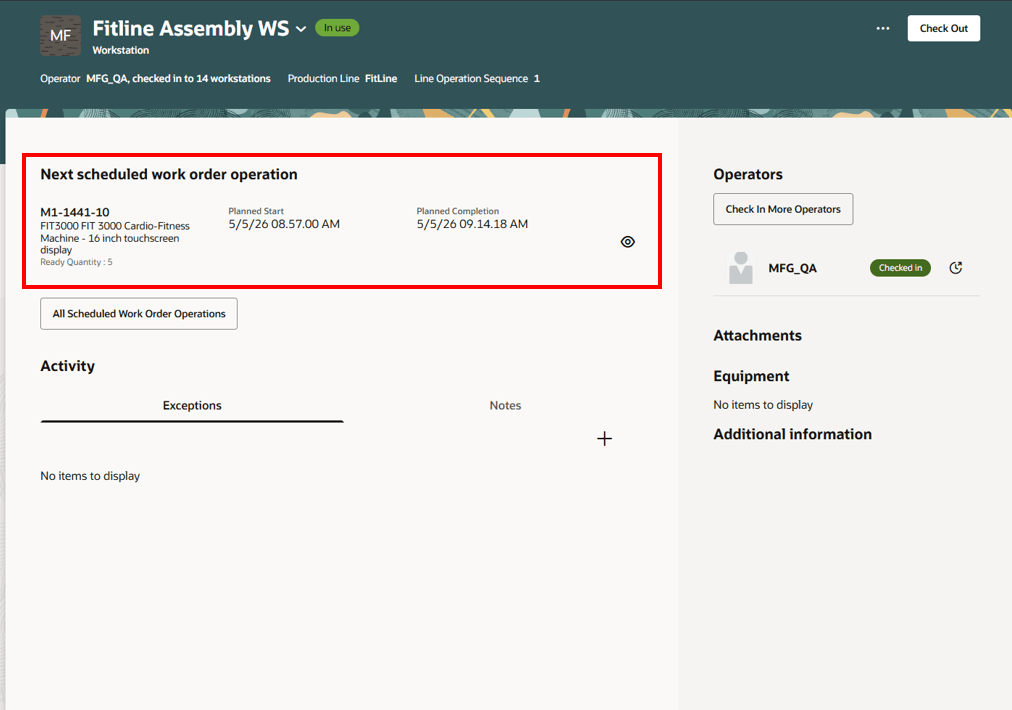 Workstation based reporting in Production Execution