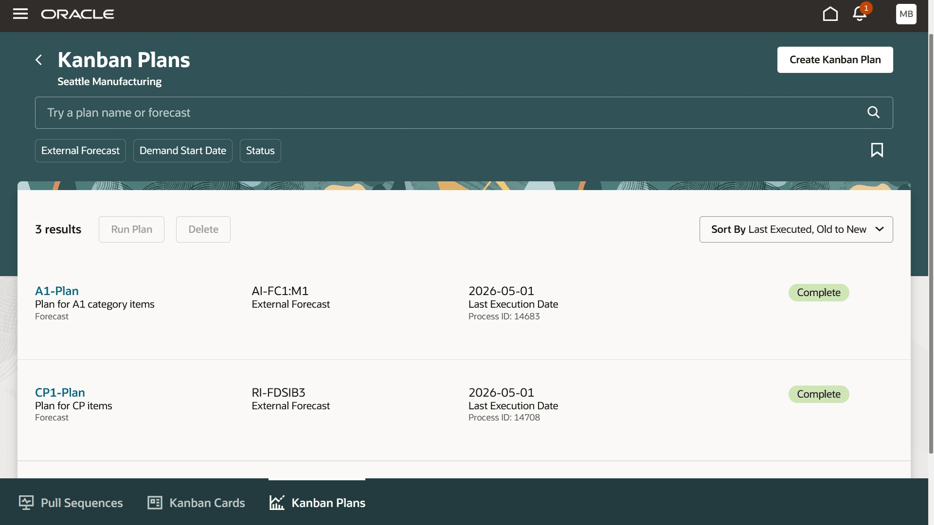 Kanban plan summary page