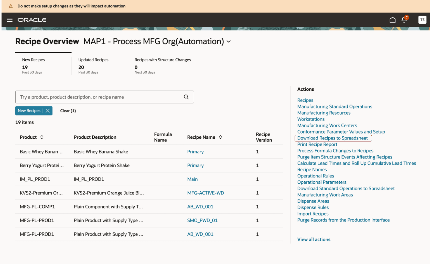 Figure 1: Quick action from the landing page