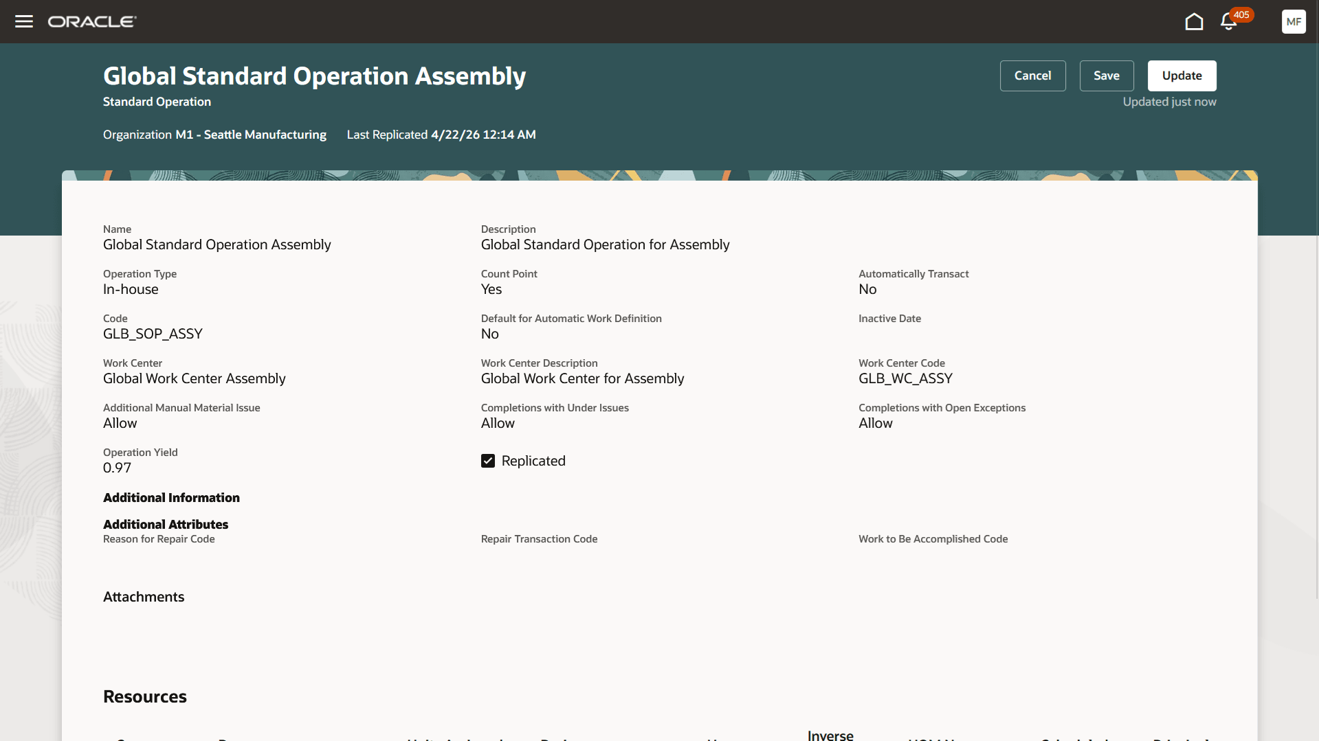 Replicated Standard Operation in a Child Organization