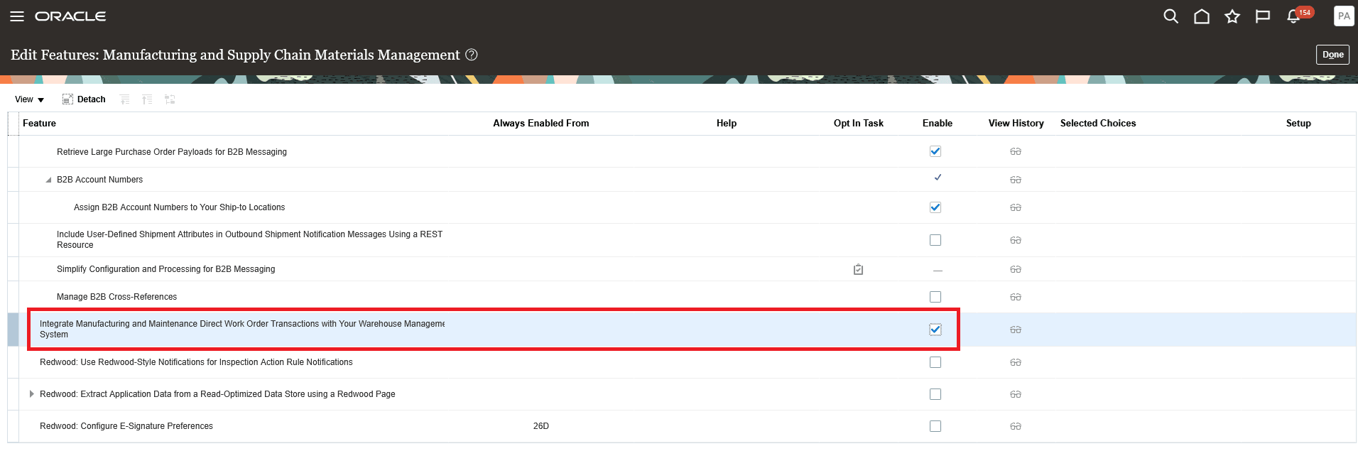 Enable Feature Opt In
