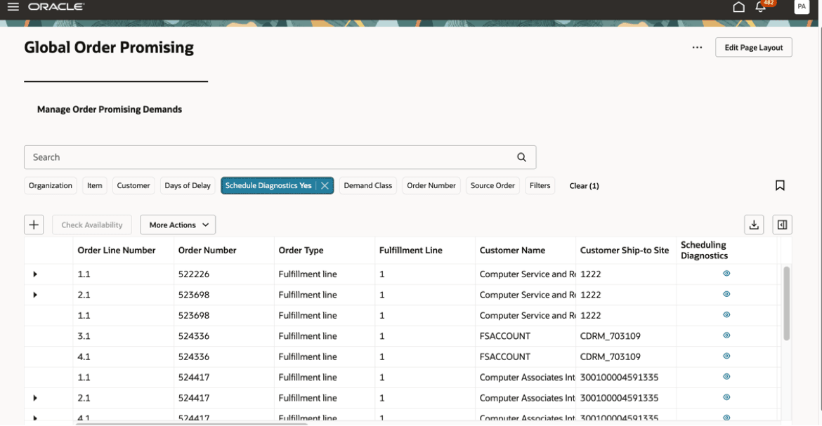 Scheduling Diagnostics Filter Chip