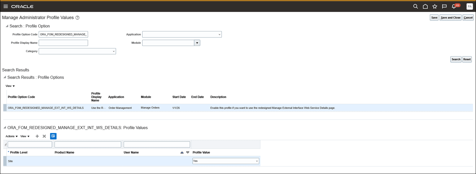 Setting Profile Value