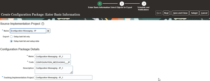 Create Configuration Package