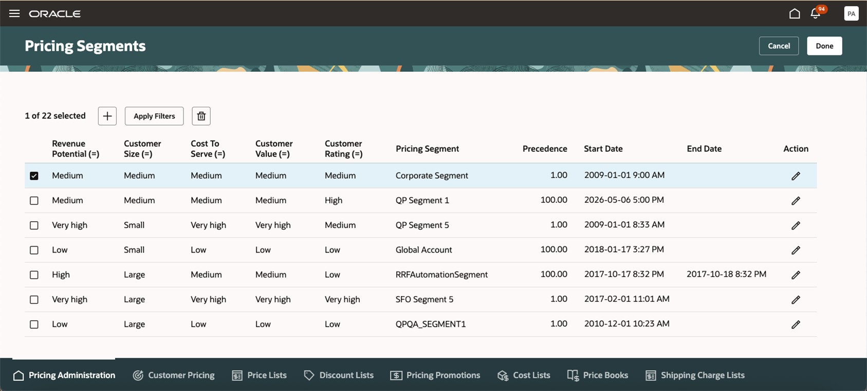 Assign Segment Rules Based on Criteria