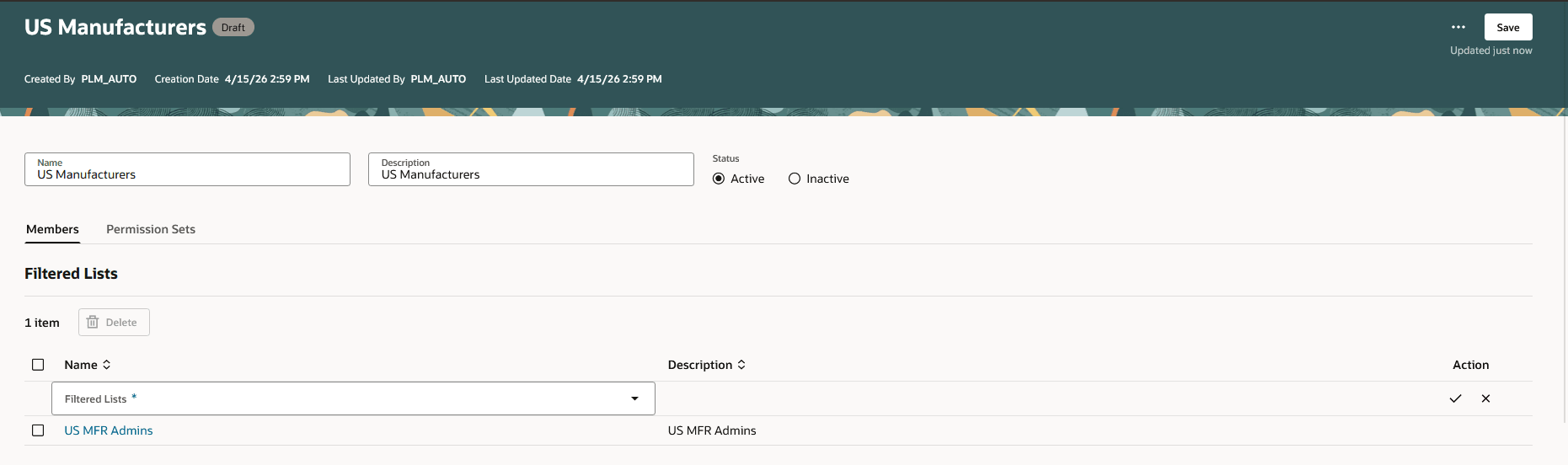 Create Team Page.