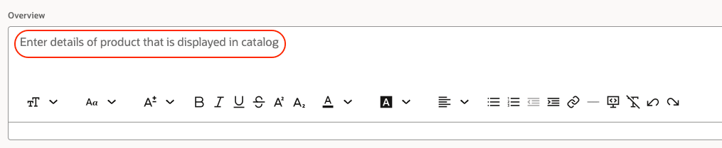 Single Row Attribute Group Rich Text Instruction Help Text