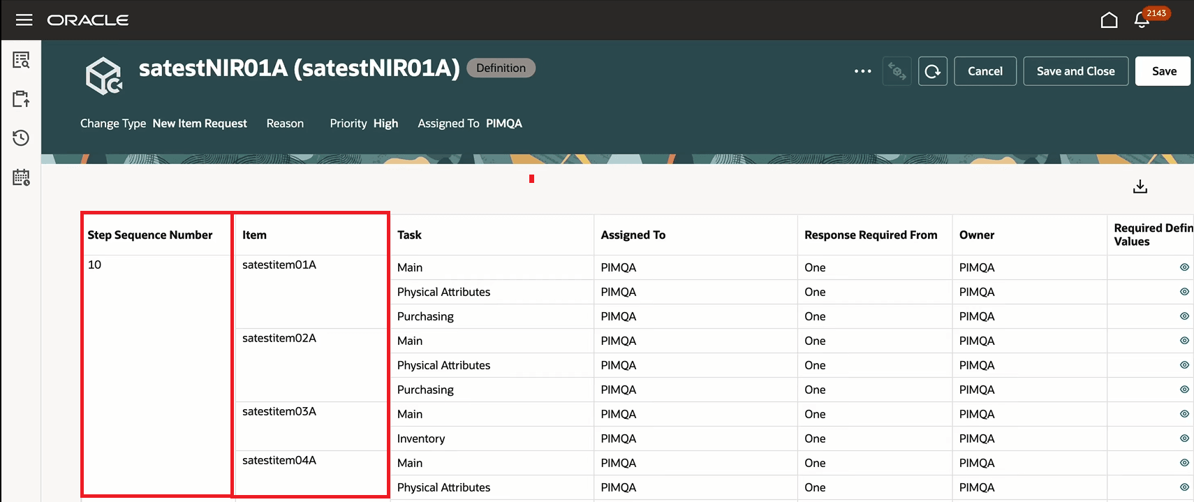 Merge Cell is supported in Definition Table