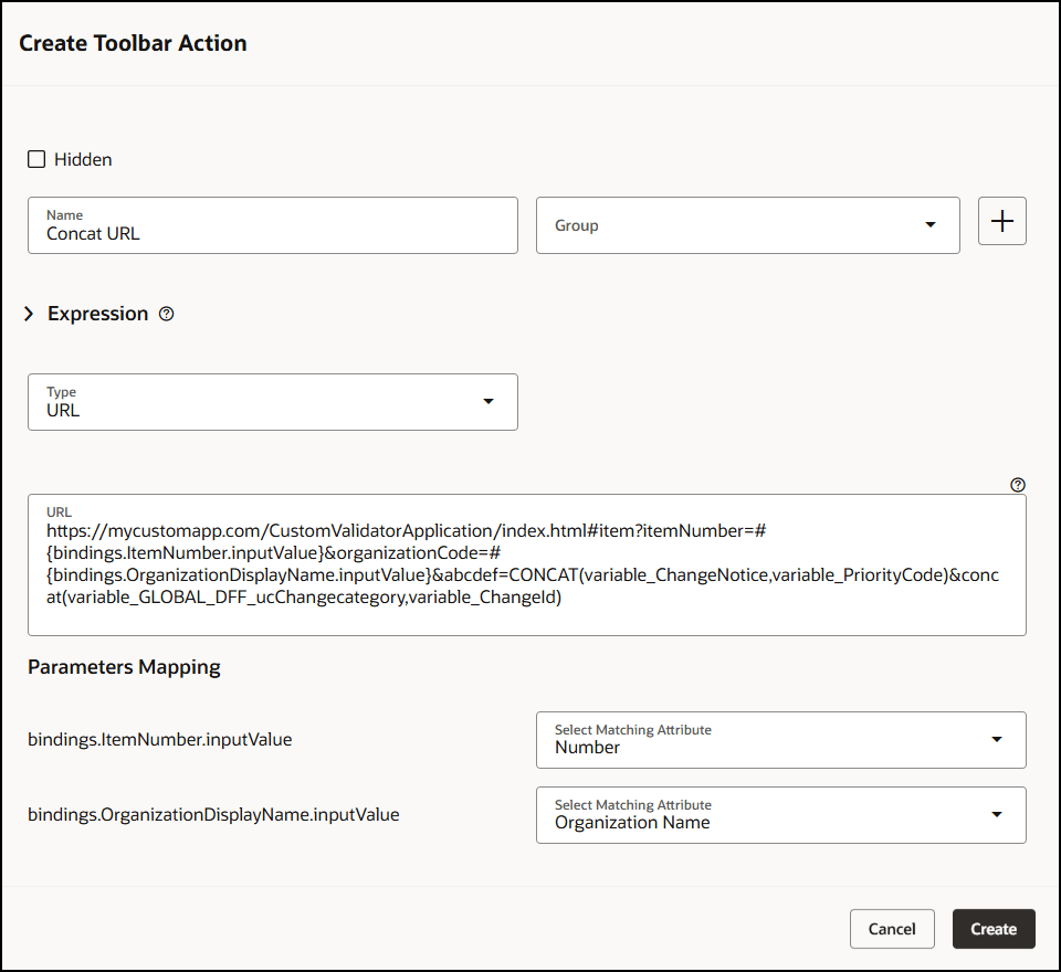  Example of Using the Concat Function in a URL
