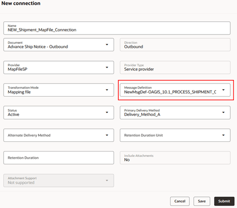 New Connection – Duplicated Message Definition