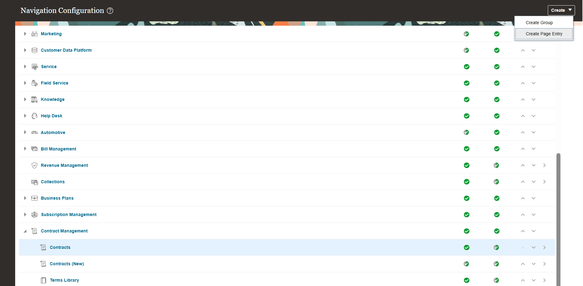 Create Page Entry