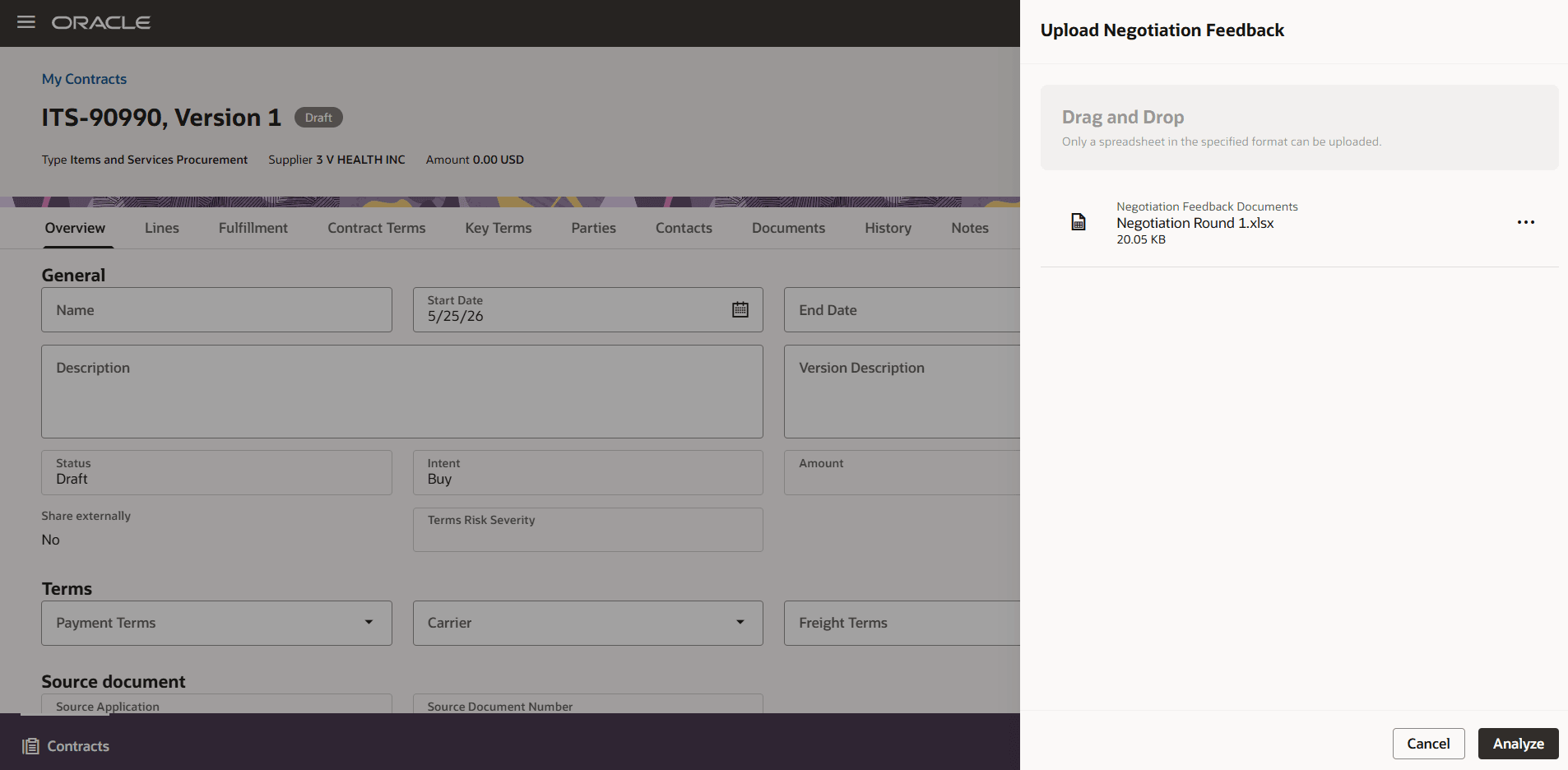 Upload Spreadsheet
