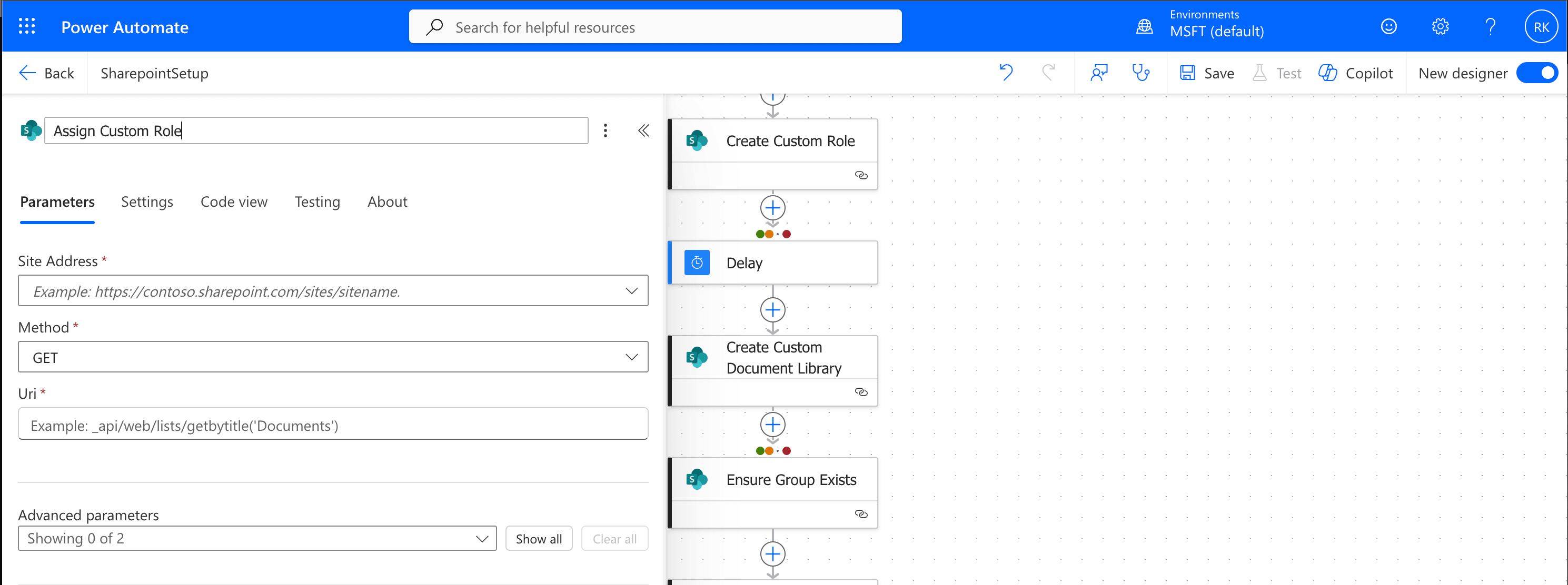 Select Assign Custom Role