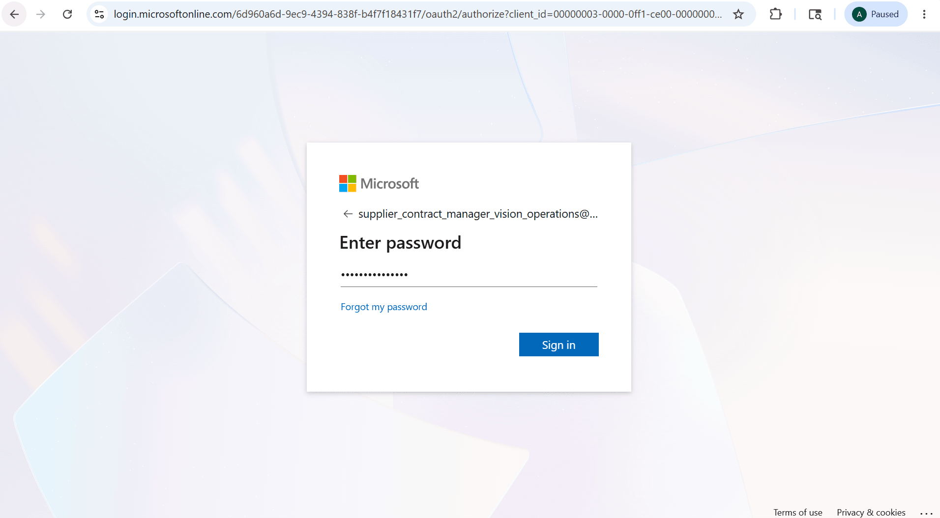 Microsoft SharePoint Login