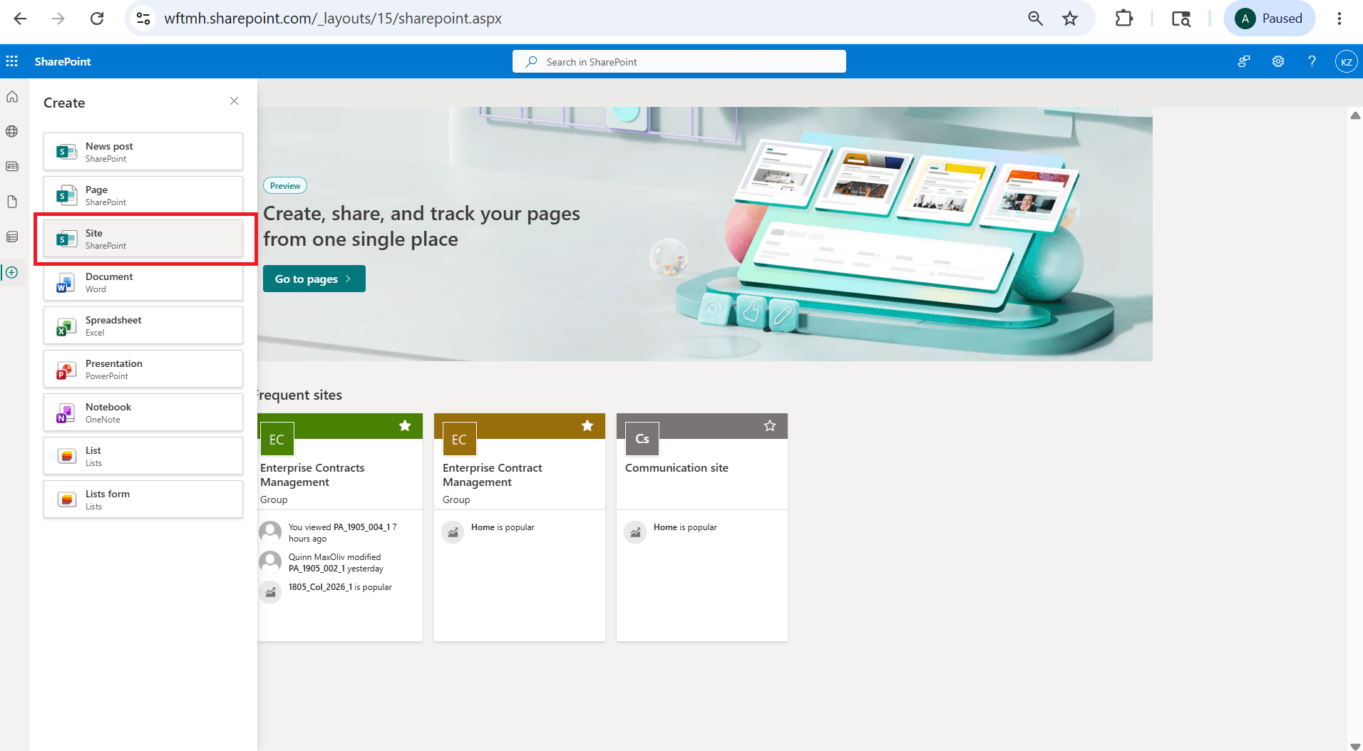 Select Site