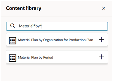 Example of Using Wildcards to Search in the Content Library