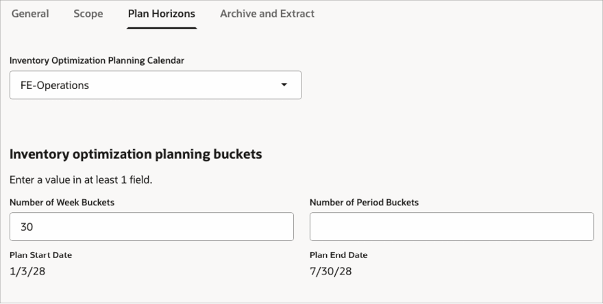 Inventory Optimization Plan Horizons