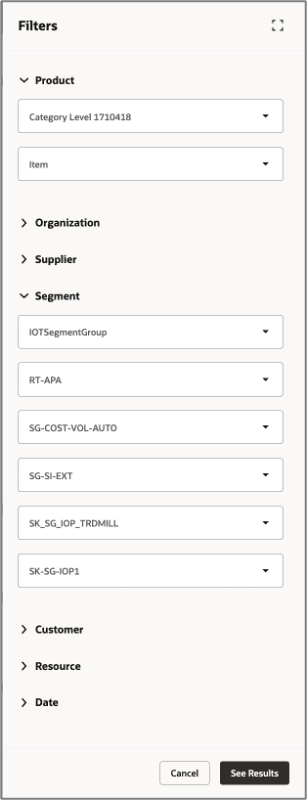 Global Search Filters Drawer